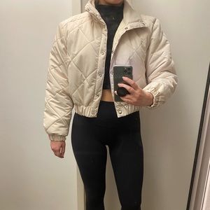 Blank nyc blush/cream cropped jacket